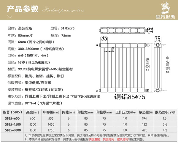 圣劳伦斯铝铜复合85x75-1参数